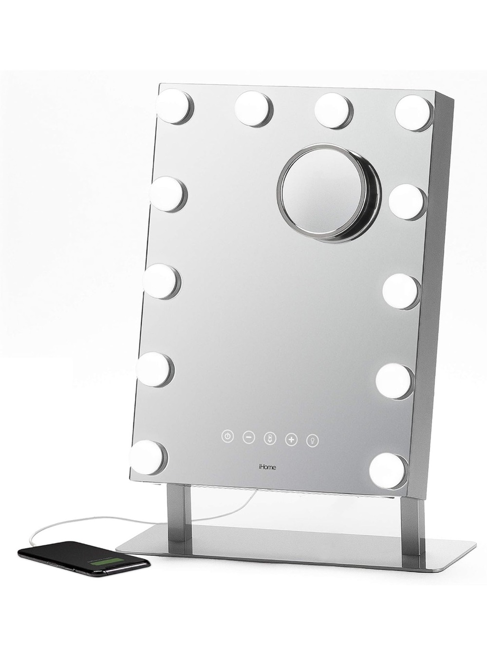 iHome iCVBT15SN Hollywood Pro Vanity Mirror w/ Built in Speakers & Bluetooth NWT